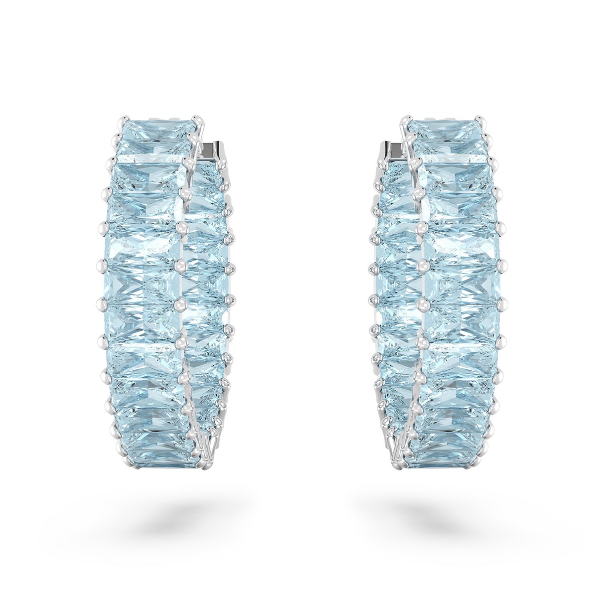 Créoles Swarovski Matrix bleues