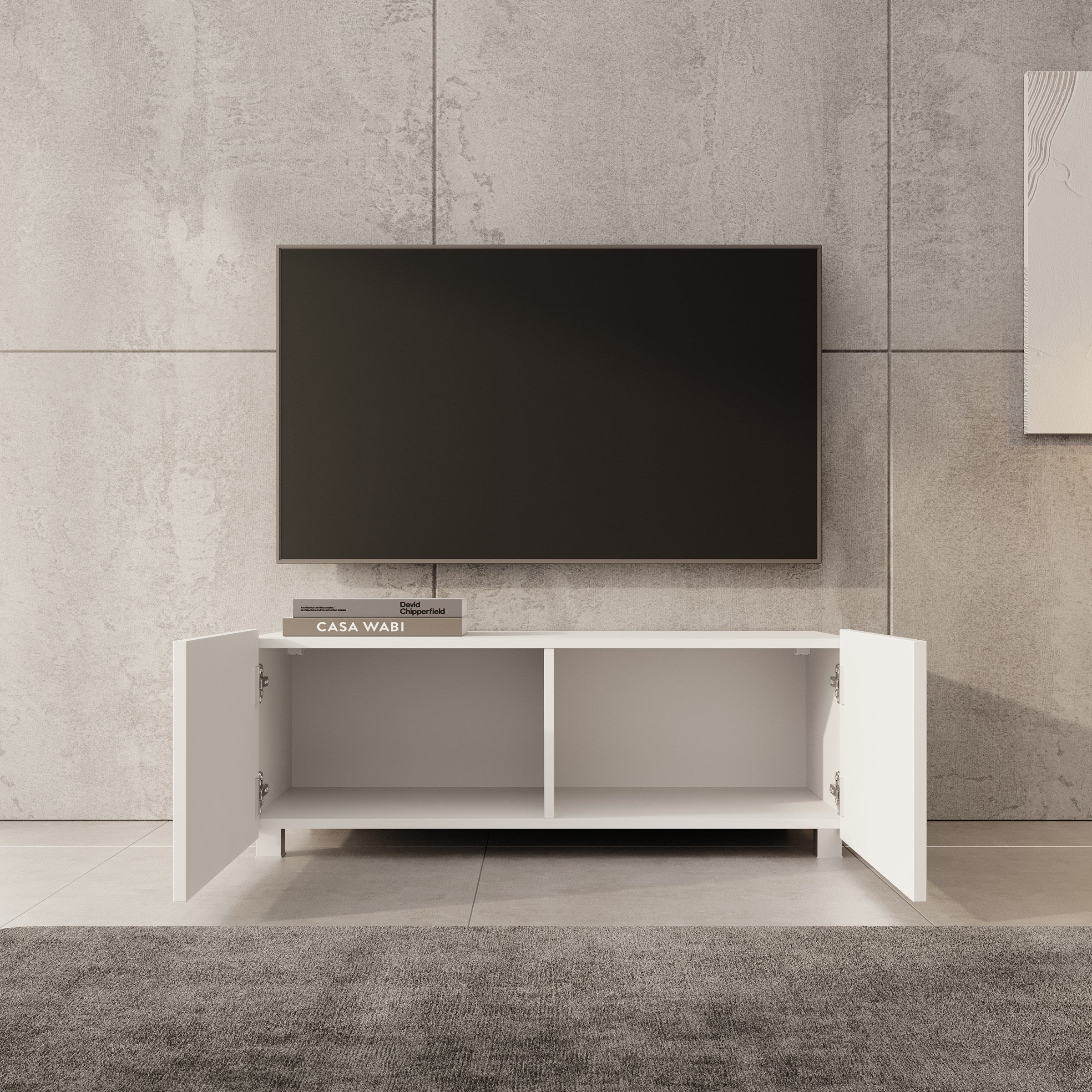 Kenderes - TV-Meubel - Wit - 100x41x38 cm