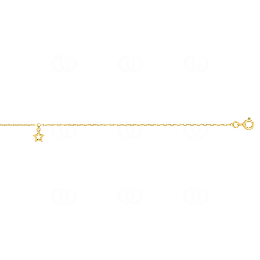 Fusskette 750/18 K Gelbgold mit Stern Charm