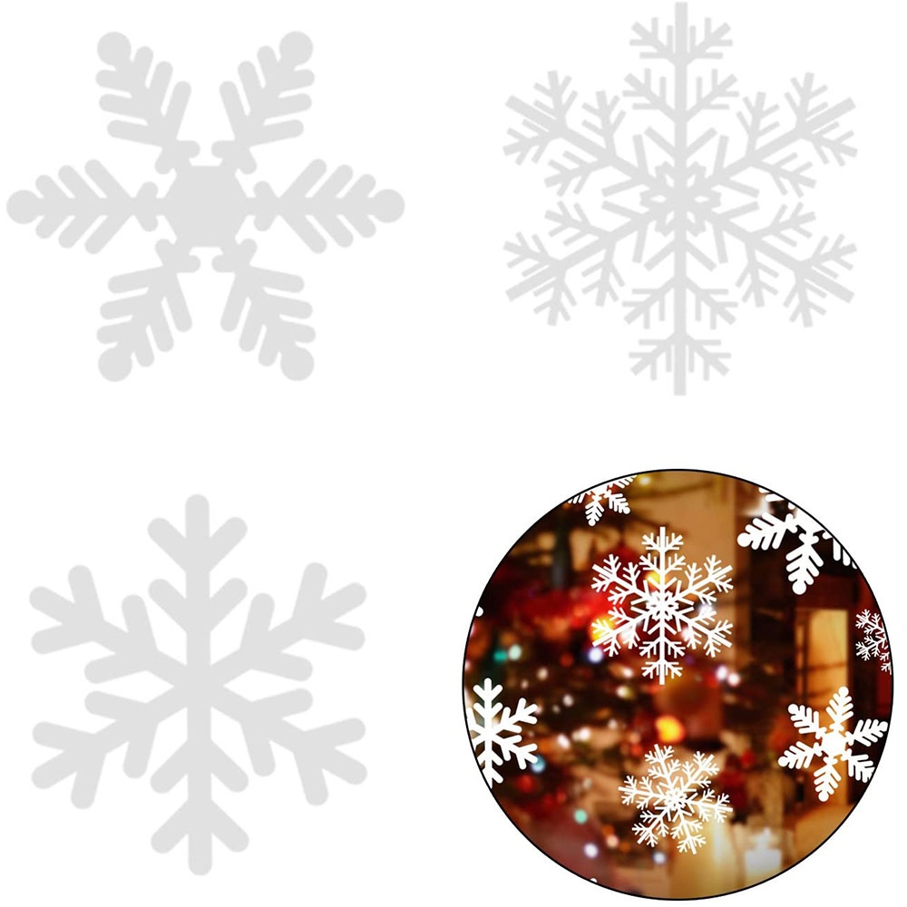 Schneeflocken Fenster Aufkleber Fenstersticker Folie Weihnachtsdekoration - Weiss