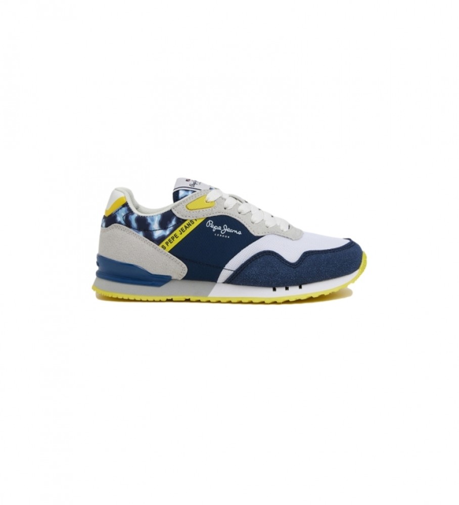 Tênis básico Pepe Jeans London Brighton azul marinho e branco
