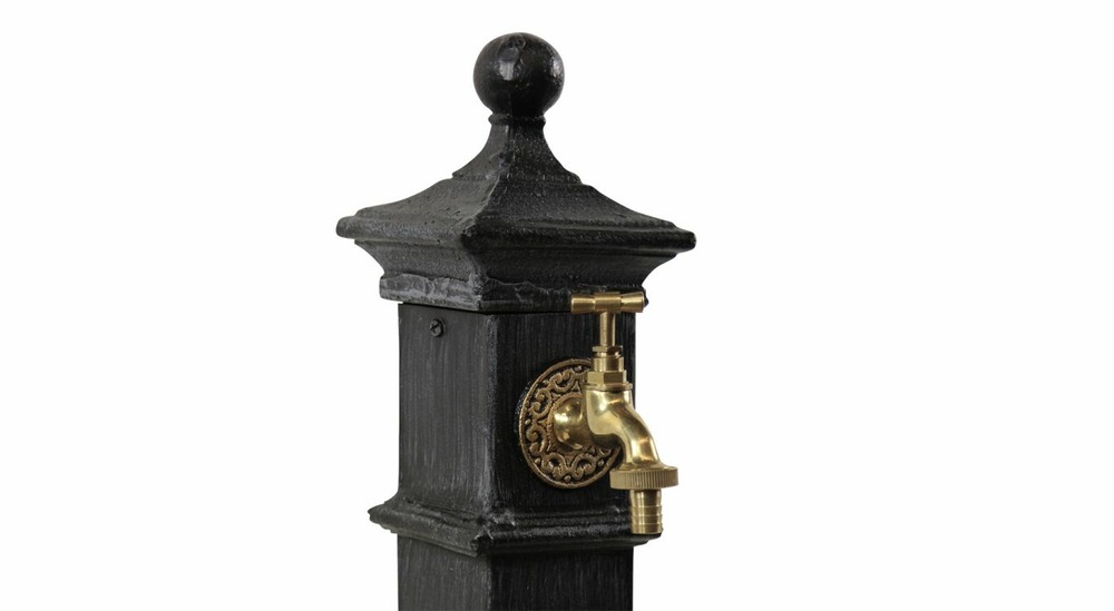 Fontaine de jardin aluminium-métal gris 29x33.5x77cm