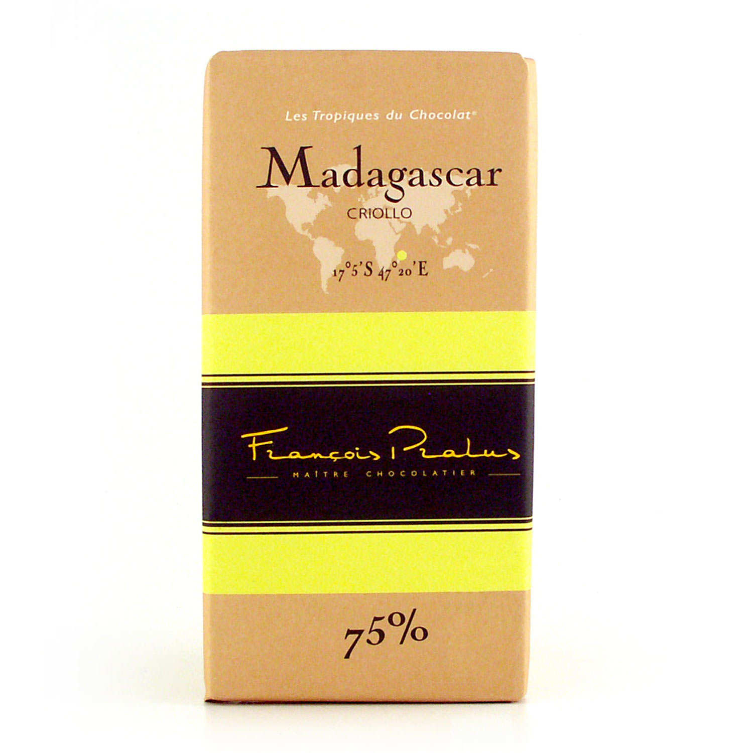 Tablette de chocolat noir criollo 75% Madagascar