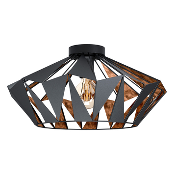 Eglo plafondlamp Carlton E27 koper