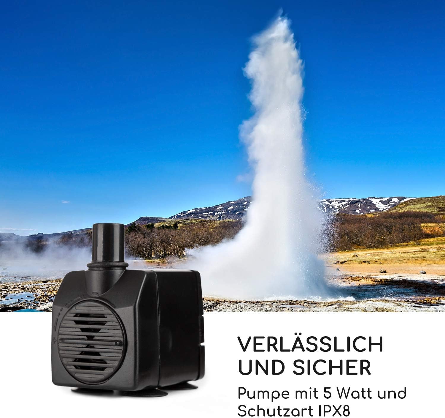 blumfeldt Golden Orchid Gartenbrunnen - stetiger Wasserumlauf mit Loopflow Concept, Pumpe mit 5 Watt, 7 kg, Schutzart: IPX8, Material: Zinkmetall, für drinnen und draußen, Messing-Optik