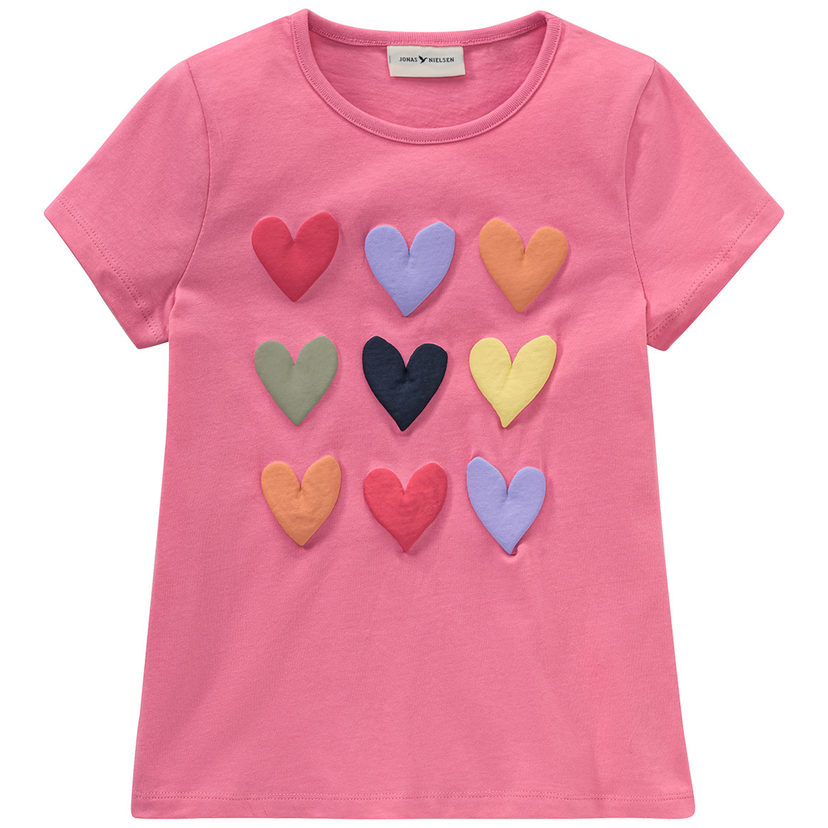 Jonas Nielsen Mädchen T-Shirt mit gummiertem Print pink
