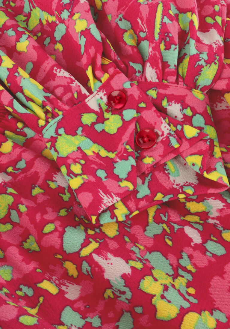 ALIX THE LABEL roze alix the label mini jurk ladies woven floral wrap dress