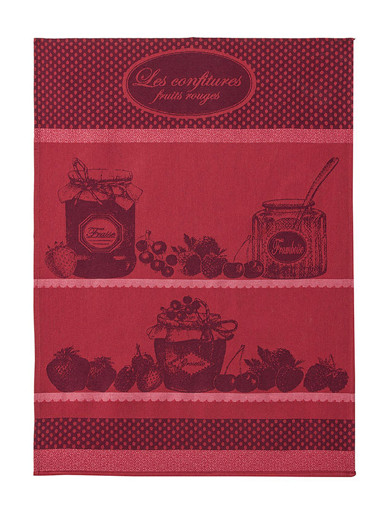 Torchon et carré éponge fruits rouges