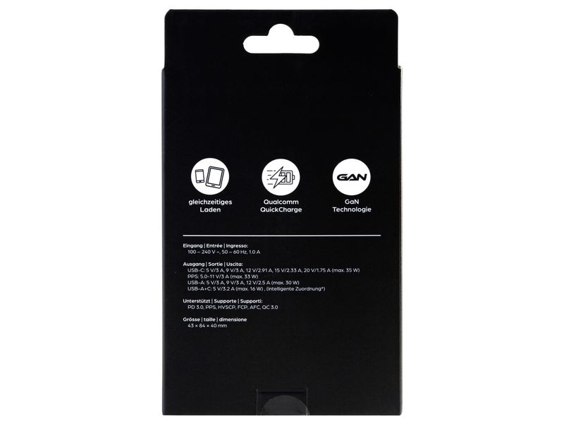 onit USB-Wandladegerät Dual 1C1A 35 W GaN Weiss Ladeadapter mit einem USB-C- und einem USB-A-Port