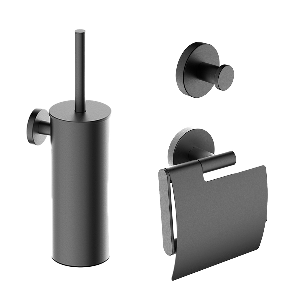 Mueller Hilton toiletaccessoiresset verouderd ijzer - gunmetal