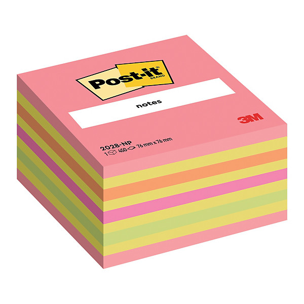 Bloc Post-it® 3 M format 76 x 76  coloris Lollipop rose