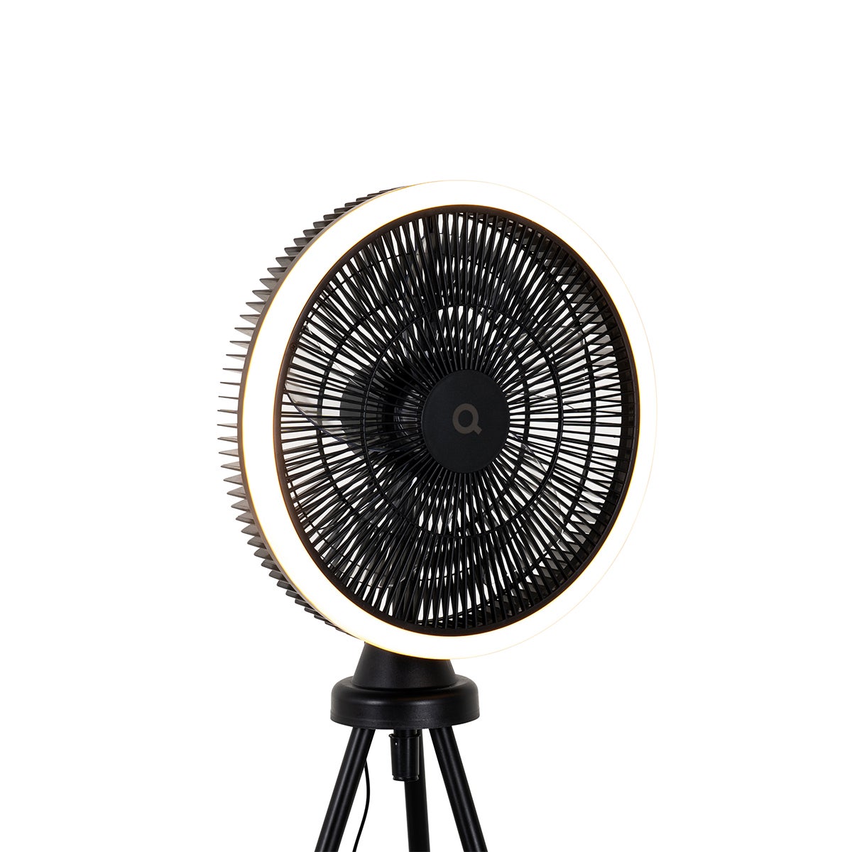 Staande ventilator, statief, zwart, incl. LED, 3-traps dimbaar - Meric