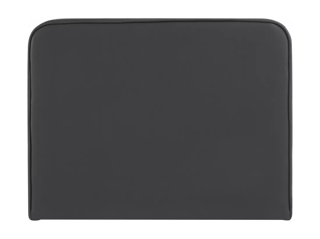 Tête de lit ARIELA 90, Rembourrée, Fixation murale, Design arrondi moderne, Pour lit 90 cm ou moins, Noir