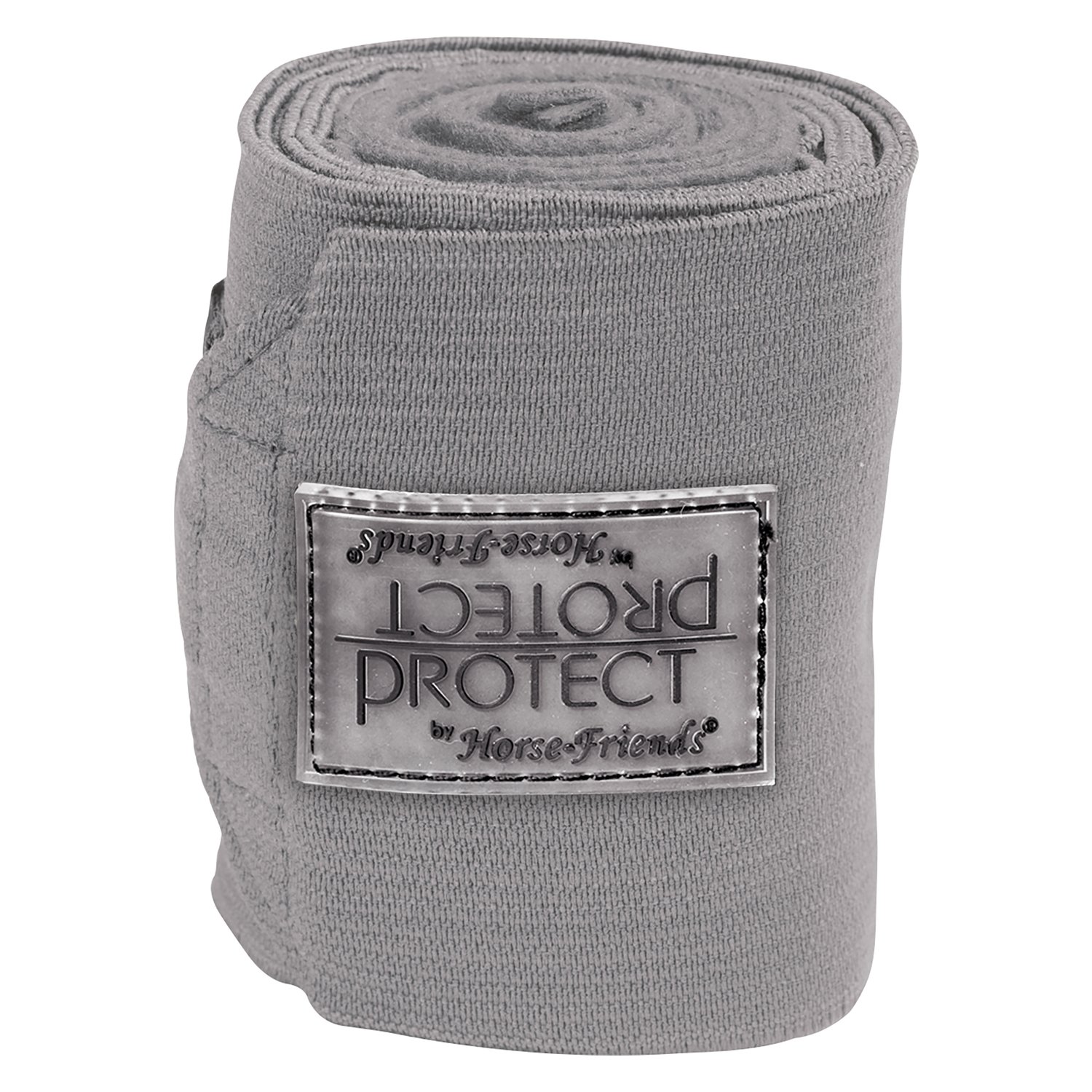 PROTECT by Horse-Friends Elastik-Fleecebandagen-Kombination  - grau - WB (3 m x 10 cm)