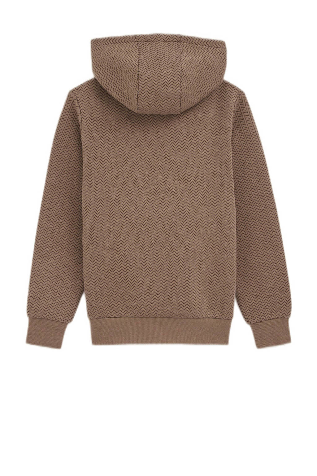 WE Fashion sweater met all over print bruin