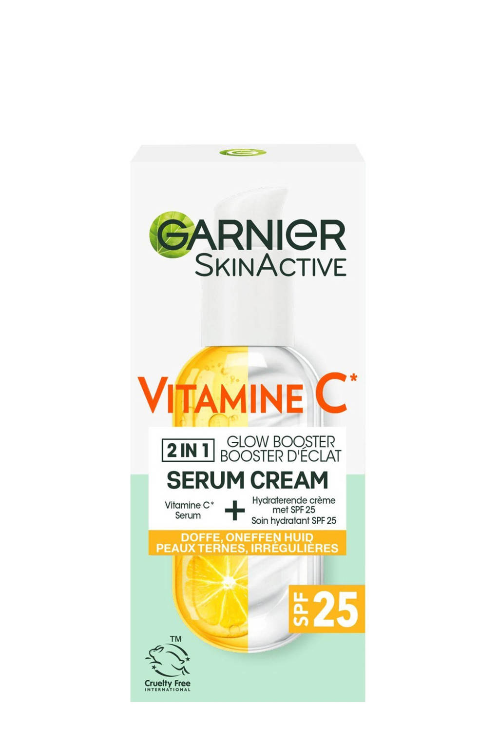 Hele fijne dagcrème die snel intrekt en zorgt voor een frisse huidSkinActive Vitamine C serum creme - SPF25 - 50 ml