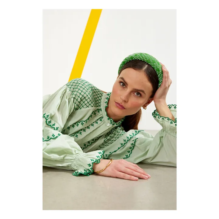 Maria de la Orden Blouse Begonia | Vert céladon