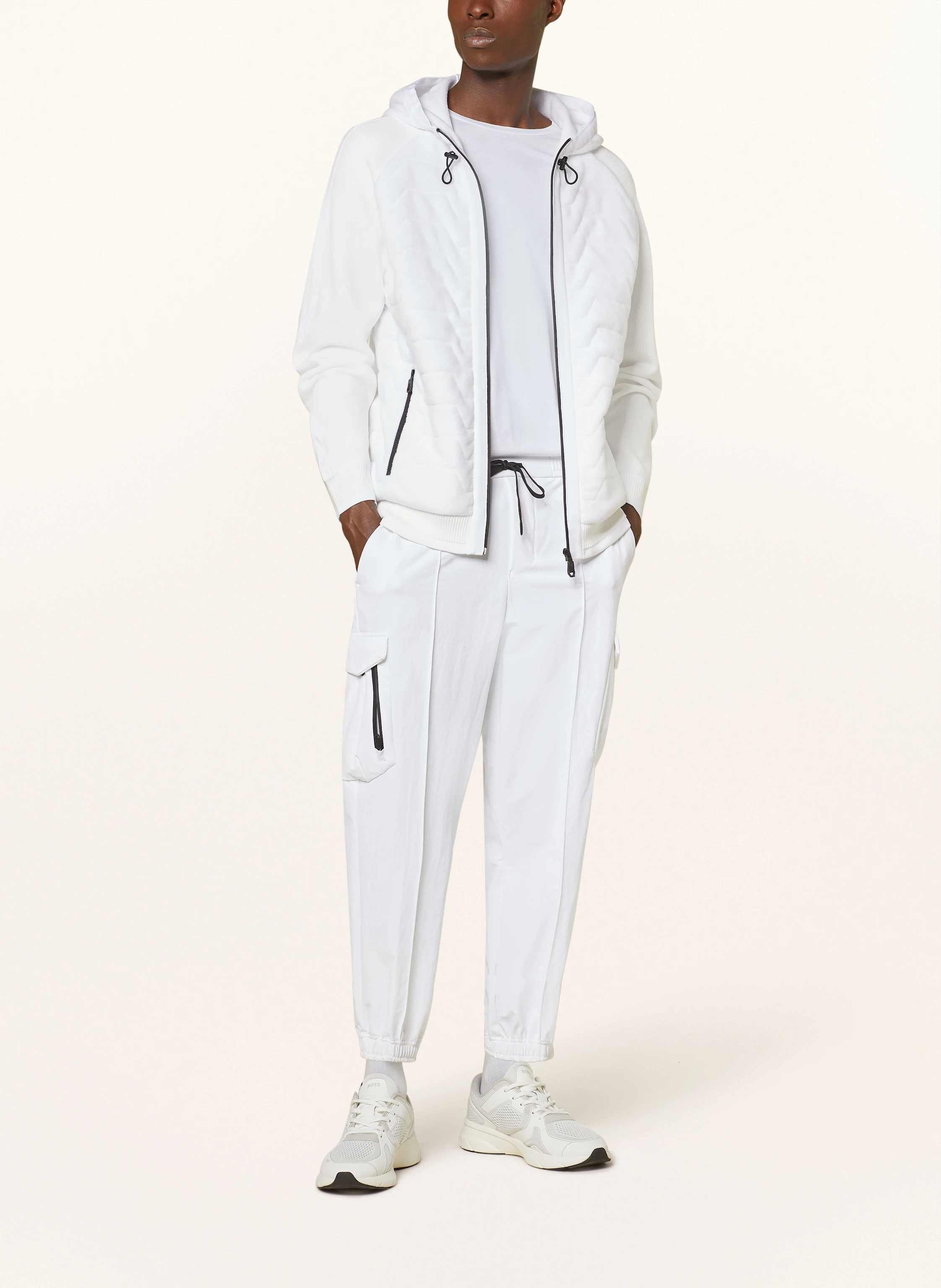 BOSS Sweatjacke MARTIC in Materialmix