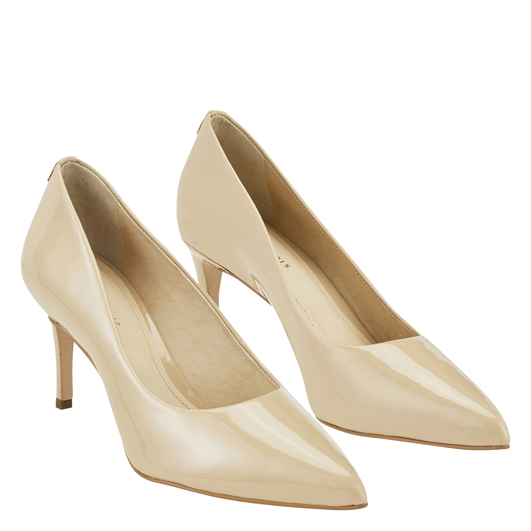 AZALEA2 - Escarpins à talon en cuir verni | Beige