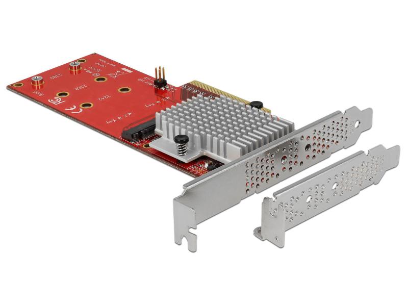 Delock Host Bus Adapter 2x NVME M.2 SSDs, PCI-Ex8, bootfähi Delock PCI Express x8 Karte zu 2 x intern NVMe M.2 Key M – Low Profile Formfaktor