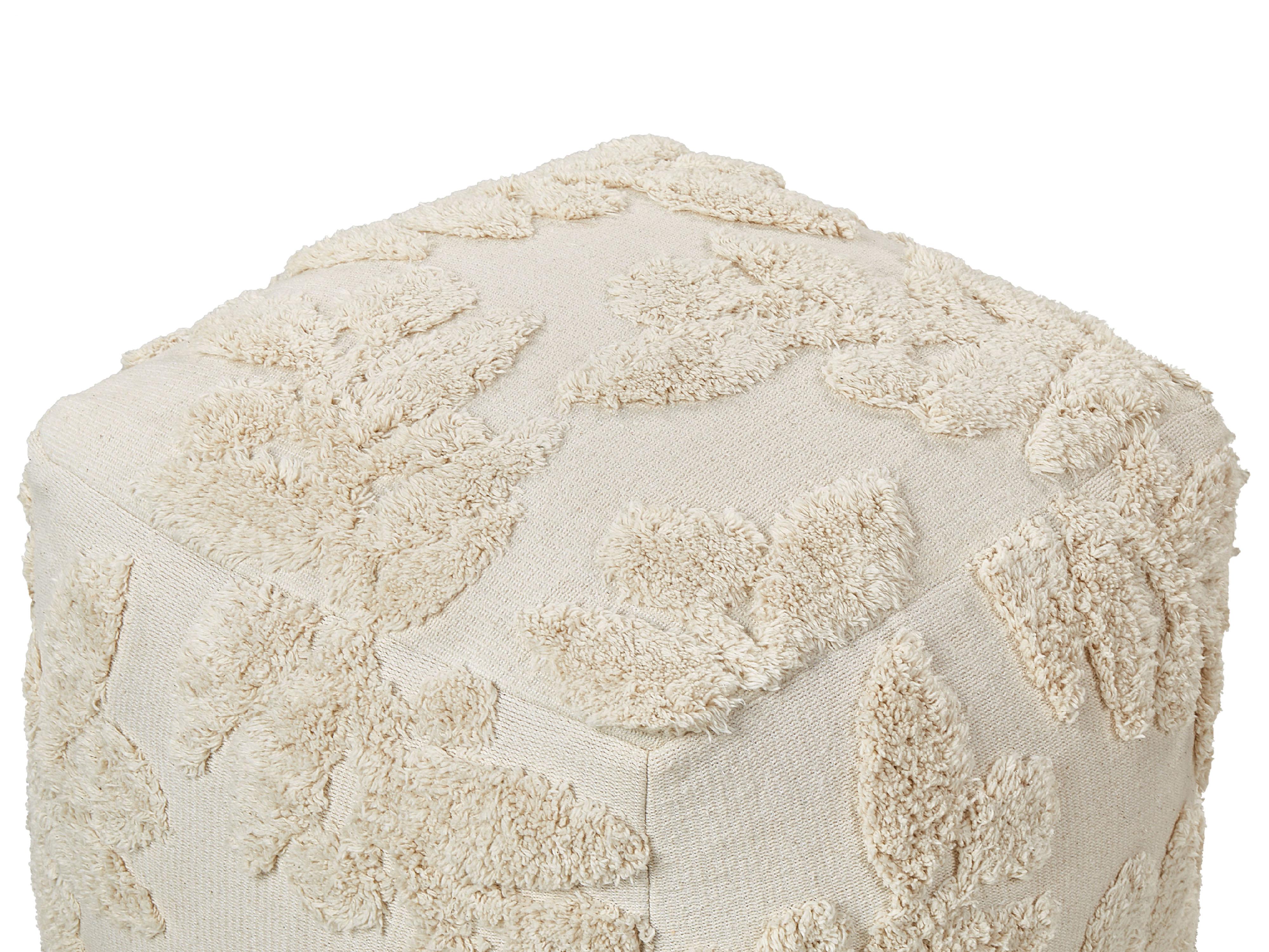 Poef Getuft MULTAN Katoen Beige