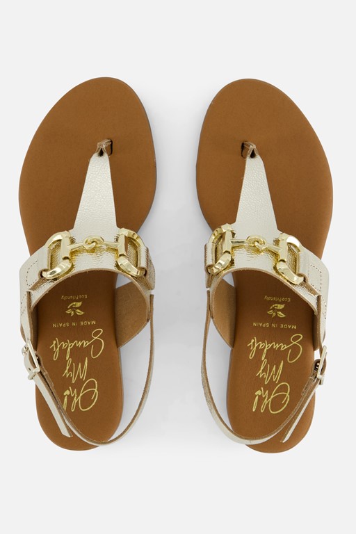 Oh my Sandals Sandalen goud Leer