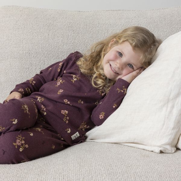 Feetje Bonnie Bouquet Pyjama - Maat 56 - Wijn Melange