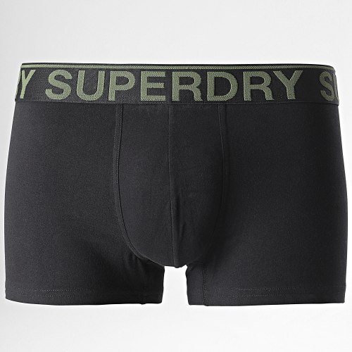 Lot De 3 Boxers Classic Gris Chiné Vert Kaki Noir