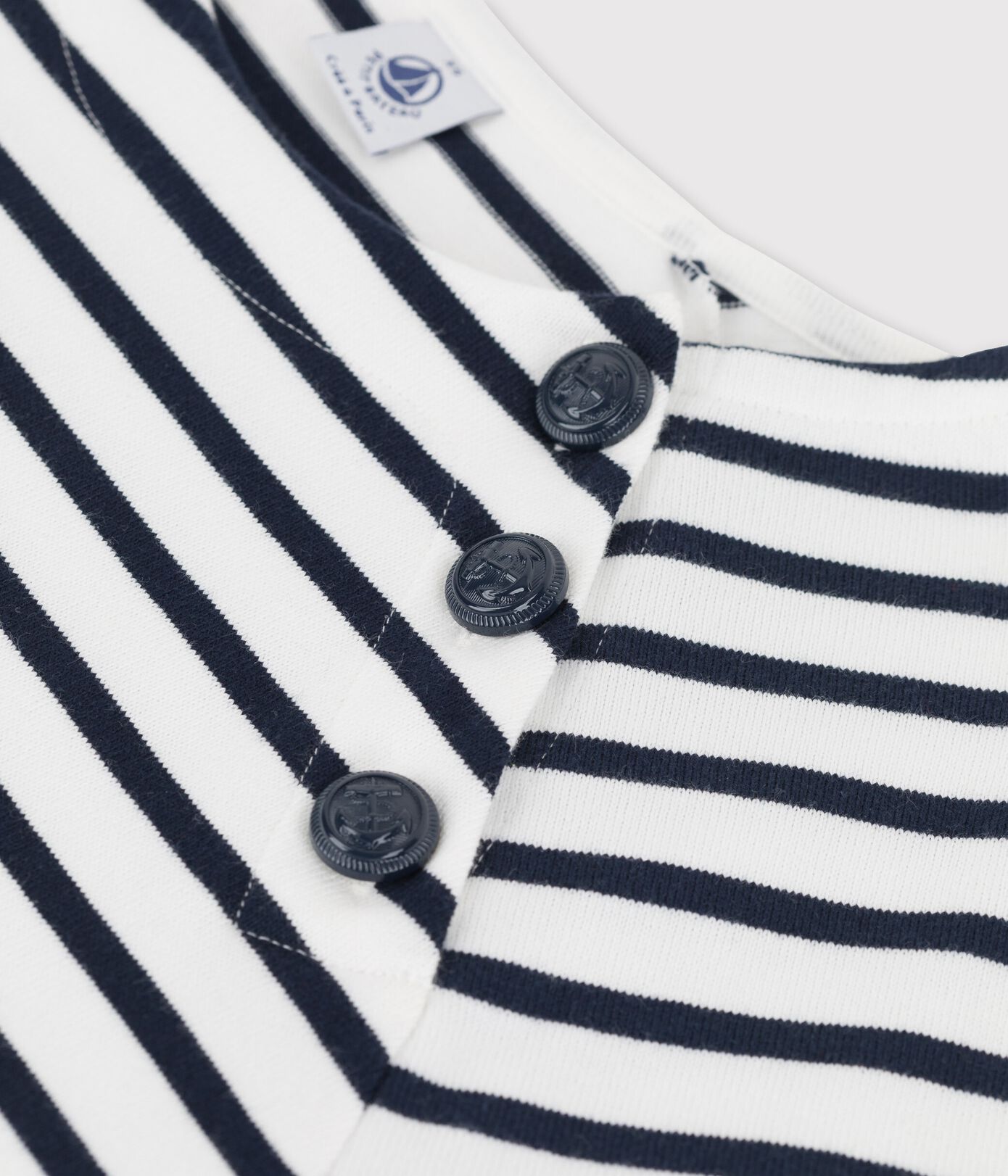 Marinière boutonnée en coton Femme