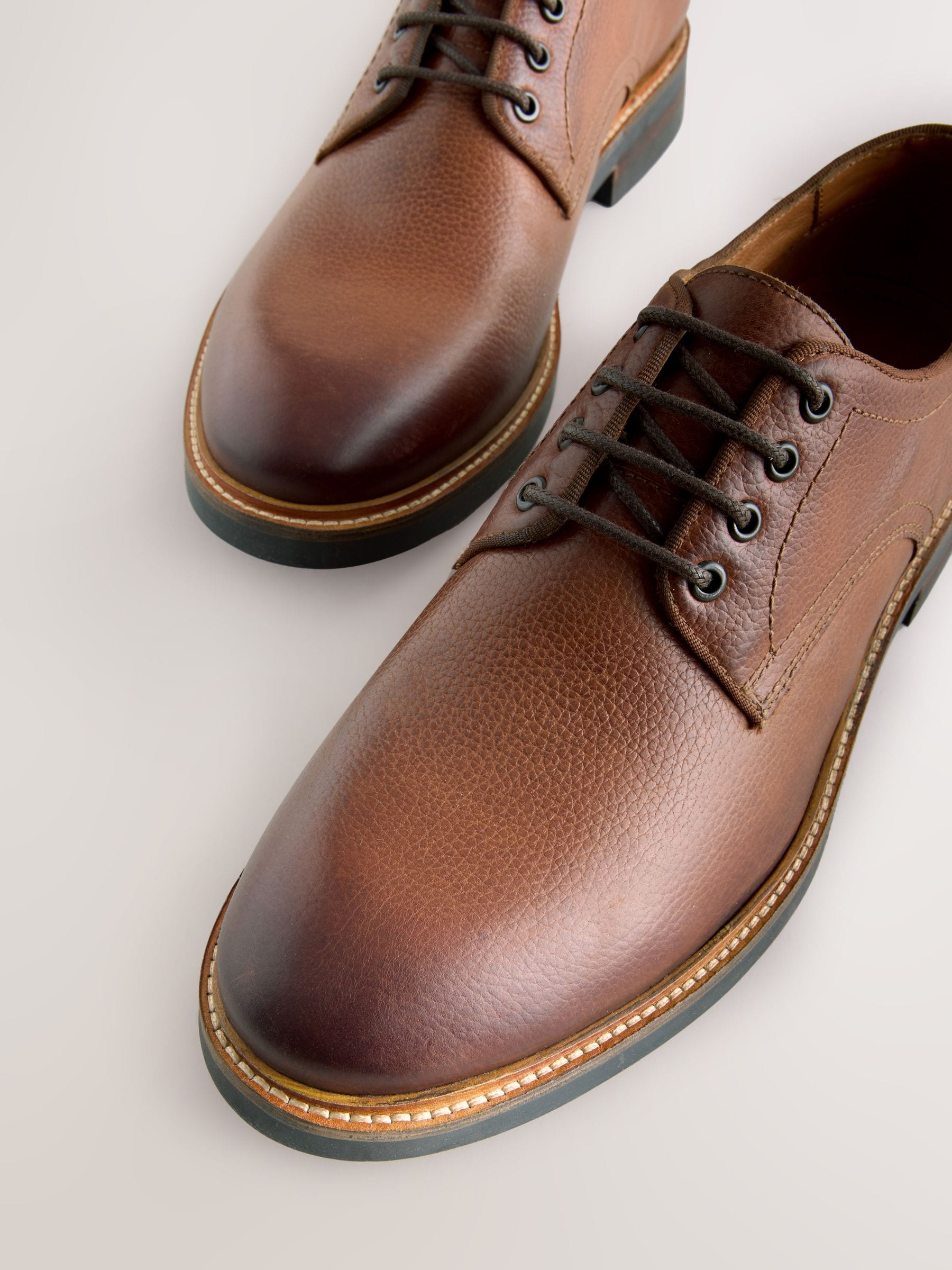 Lichtbruin - Heritage Derby Leather Shoes
