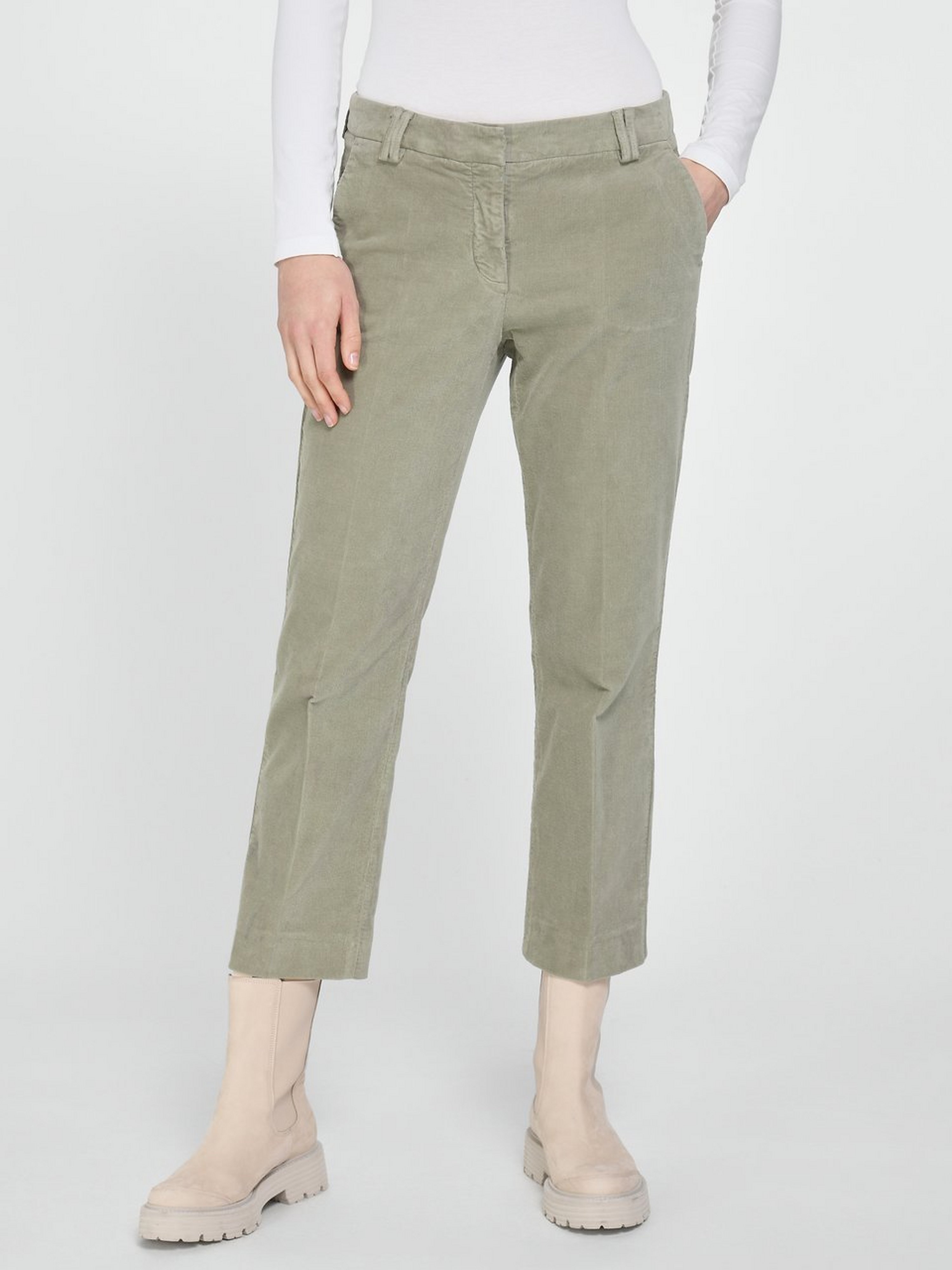 Knöchellange Feincord-Hose