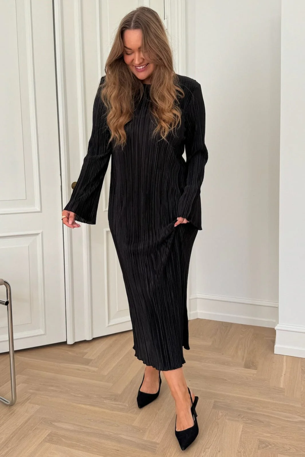 BYIC Kellyic Long Plissé Dress black