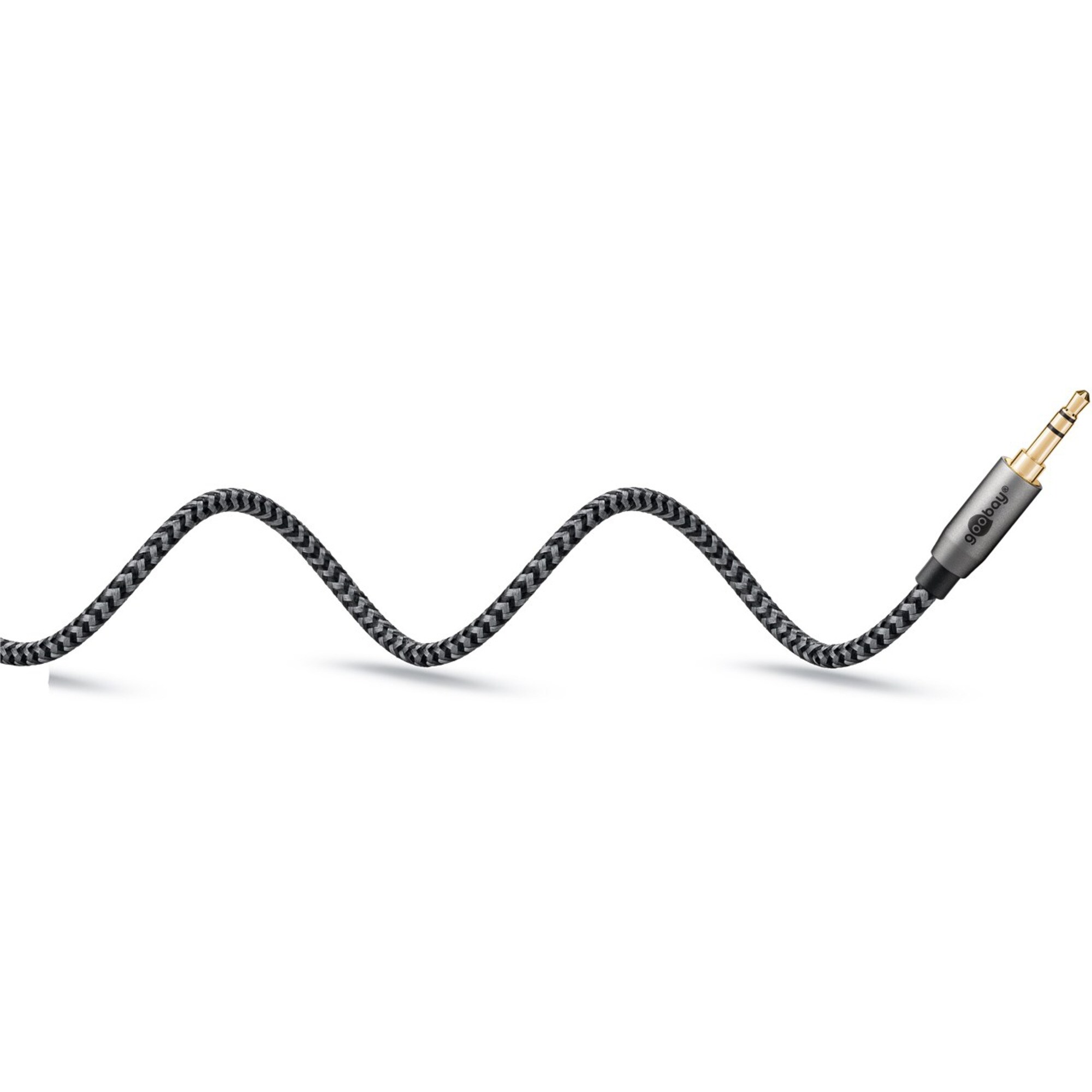goobay Kabel Plus Audio Verbindungskabel AUX 3,5mm stereo, 90°
