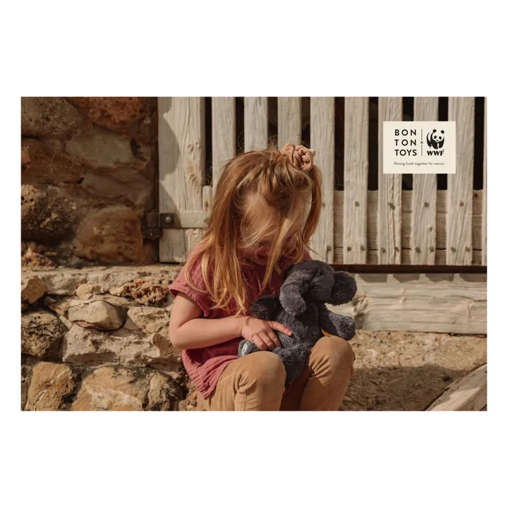 WWF Peluche Ebu l'Eléphant  | Gris anthracite