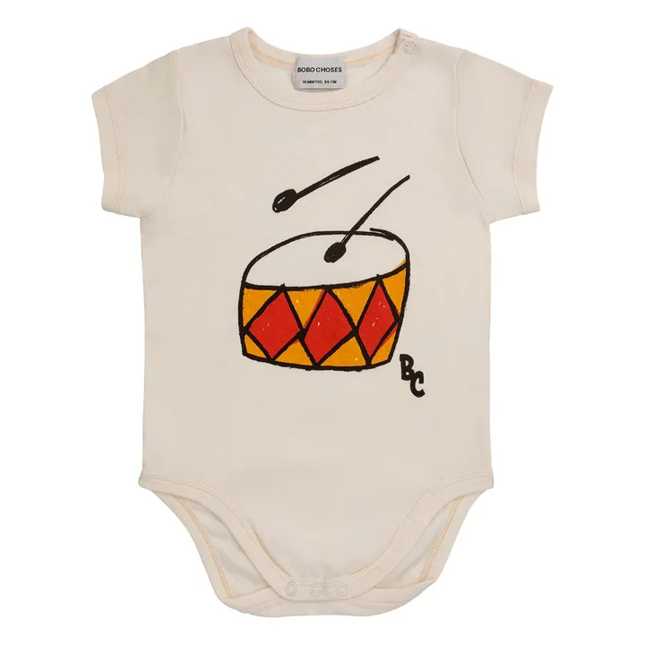 Bobo Choses Body Coton Bio Tambour | Beige