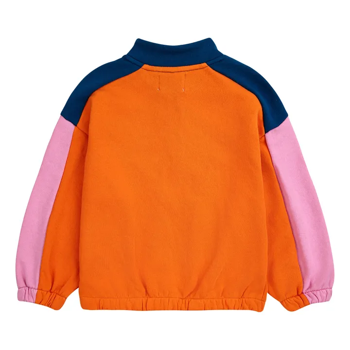 Bobo Choses Pull Coton Bio Color Block | Orange