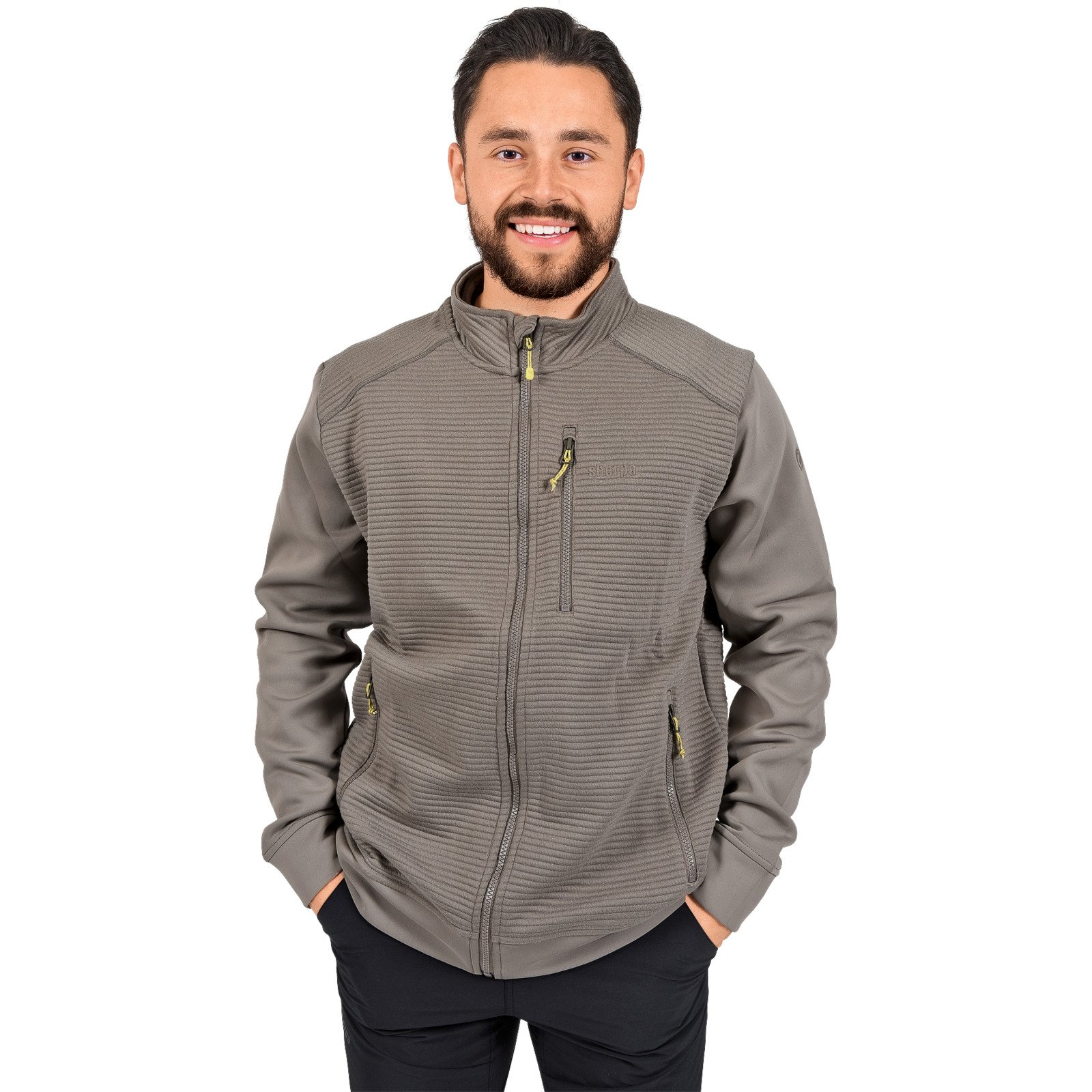 Sherpa Herren-Fleecejacke Ghyaru L, anthrazit