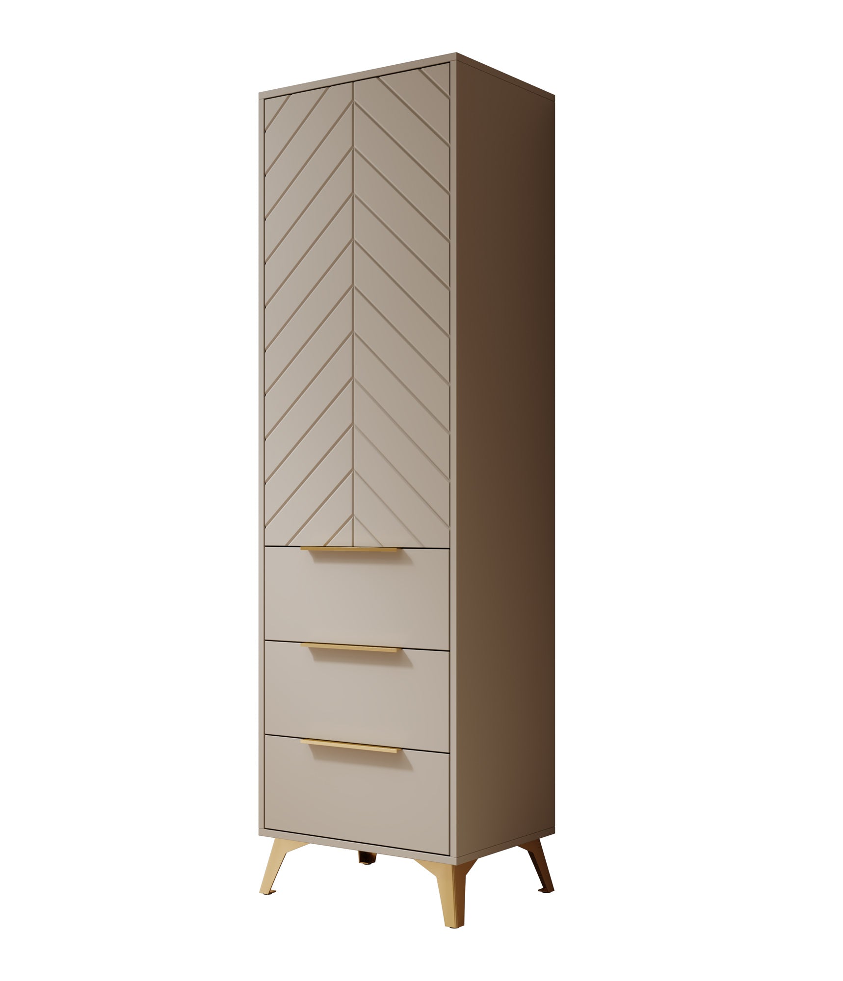Xiano - Kledingkast met deur - Beige - 54x40x180 cm