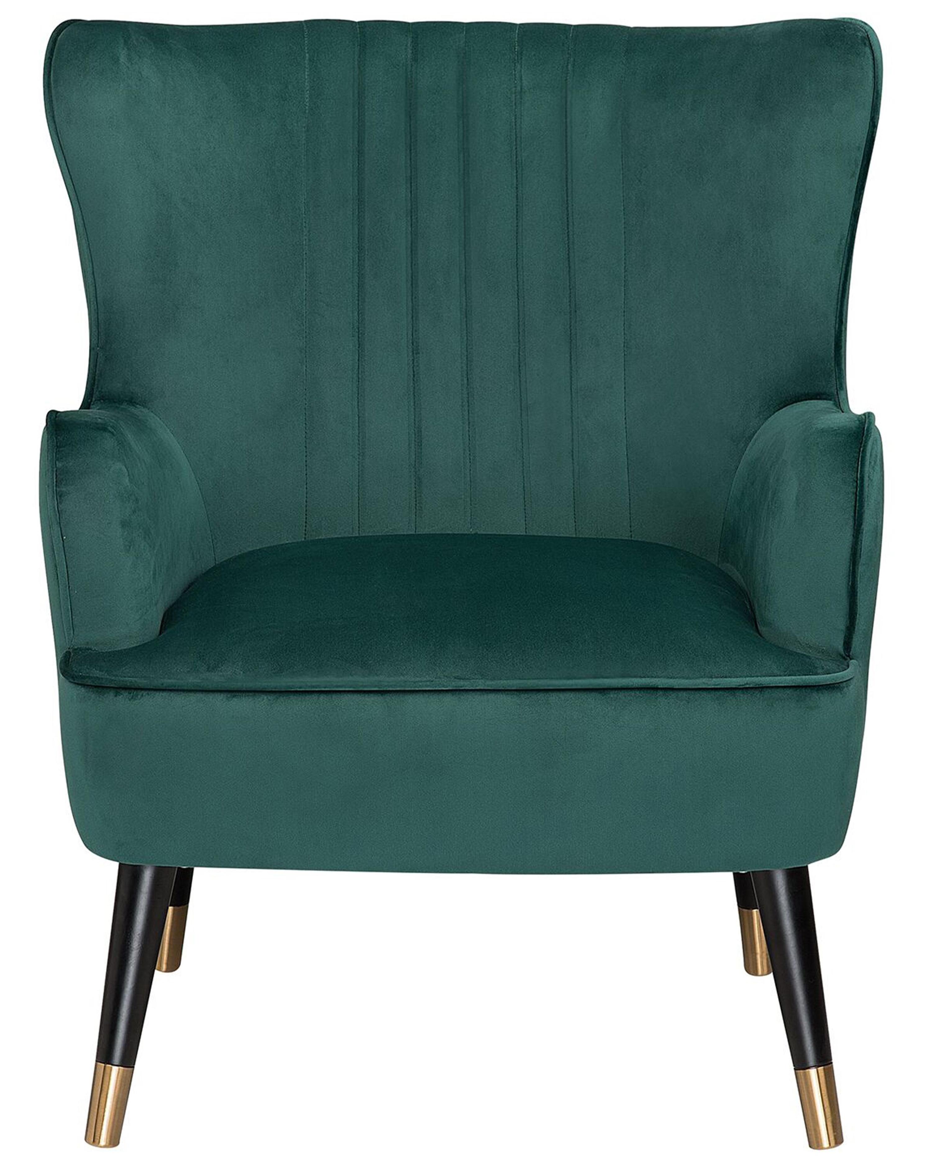 Oorfauteuil VARBERG Fluweel Smaragdgroen