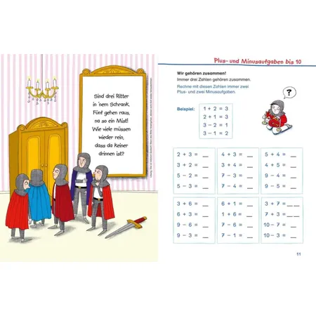 Carlsen Verlag Schlau für die Schule: Mein buntes Sticker-Lernbuch: Zahlen, Rechnen, Logikrätsel