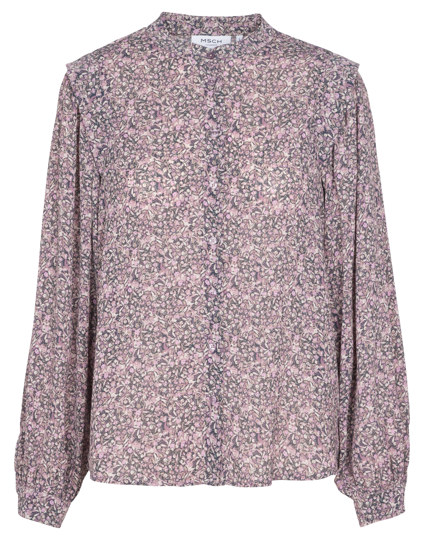 Chemise col rond imprimée | Multicolore