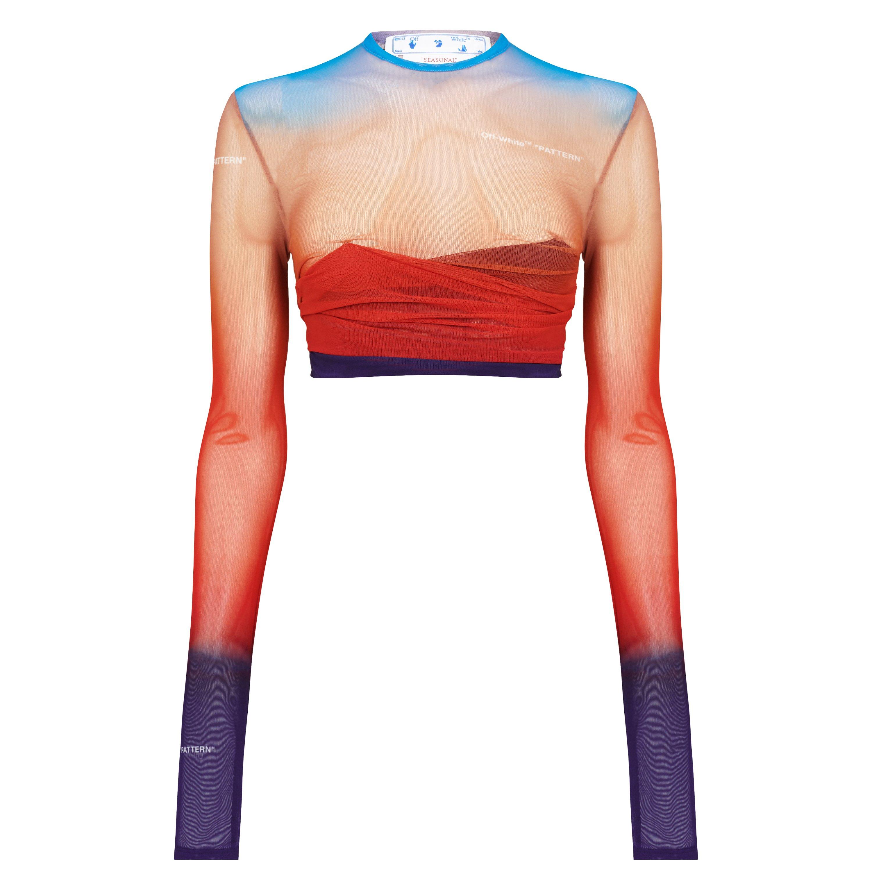 Off White Blur Crop Top