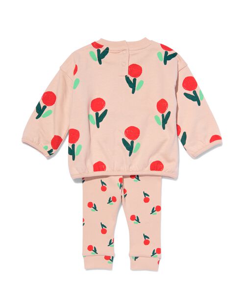 lot sweat et legging pour bébé fleurs rose pâle