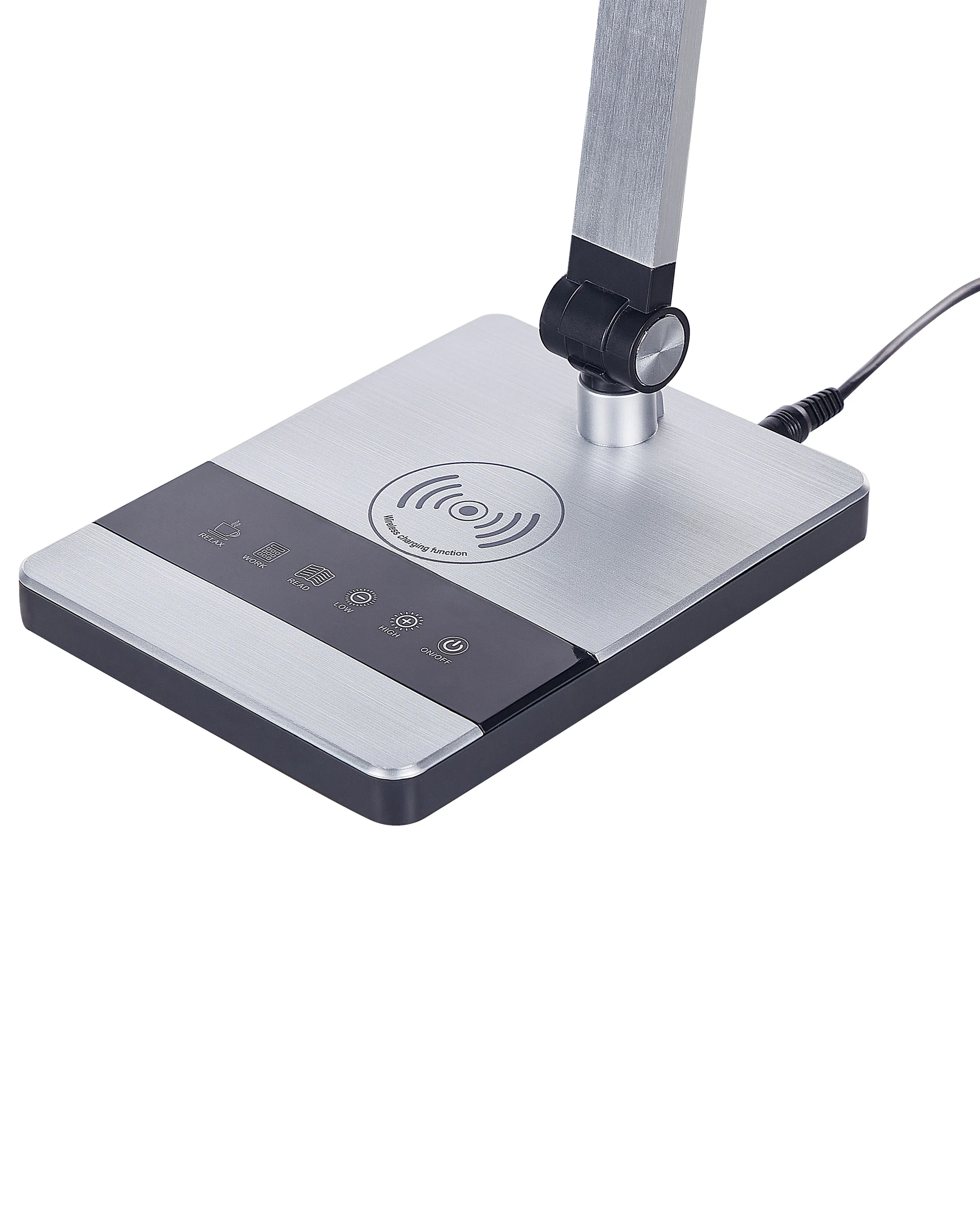 LED bureaulamp LACERTA met draadloze oplader Metaal Zilver