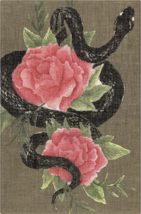 Year of the Snake Notebook Large, Ruled, Hard Cover & Gift Box - Flowers