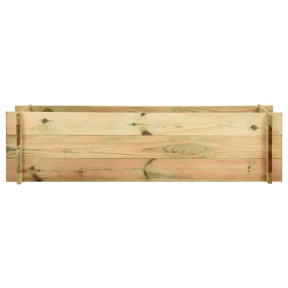 vidaXL - Plantenbak - Bruin - Grenenhout - 120 cm