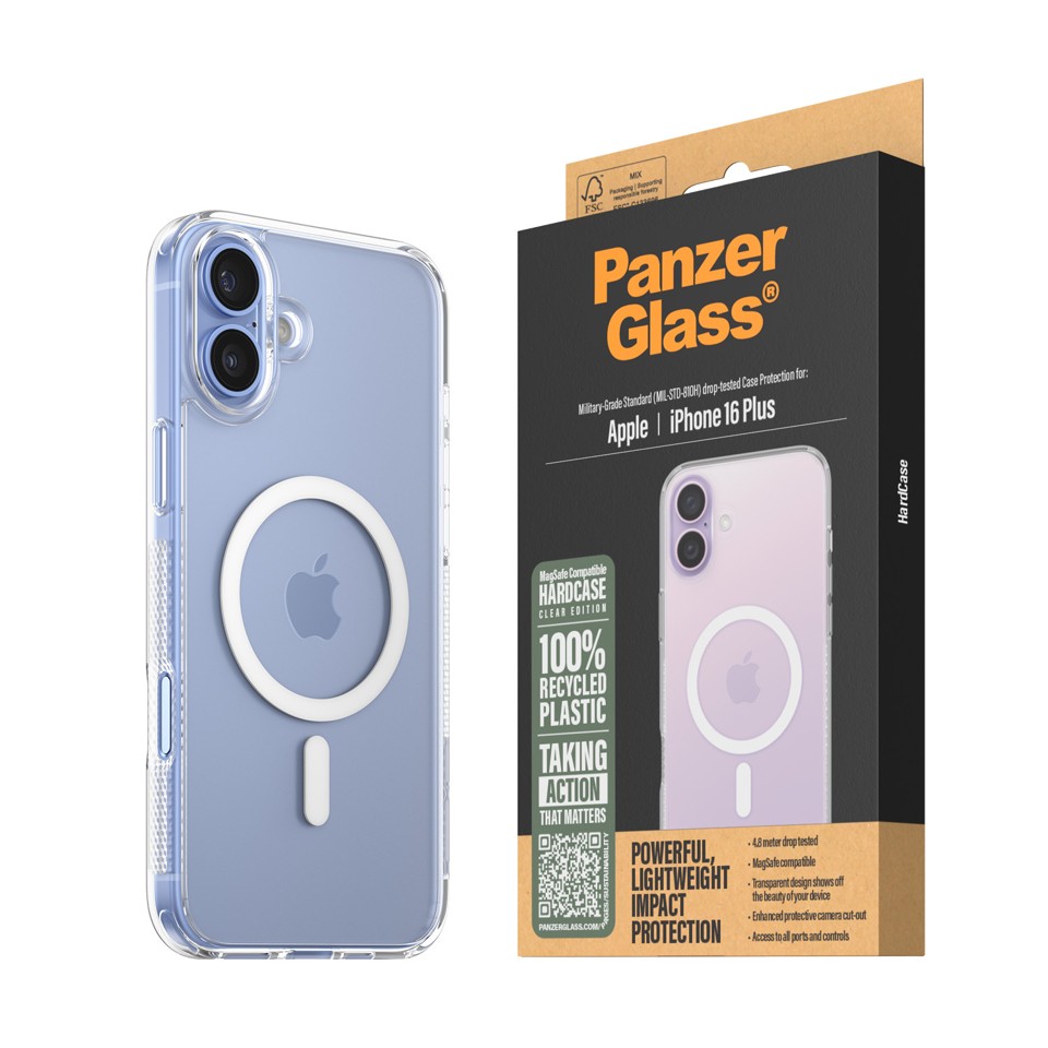 PanzerGlass - HardCover MagSafe - iPhone 16 Plus - Hvid