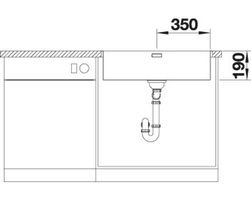 Blanco ANDANO 700-IF spoelbak, 740 x 440 mm, roestvrij staal, 522969
