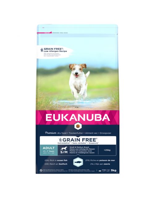 Eukanuba Adult Small Medium Grain Free Zeevis - Hondenvoer