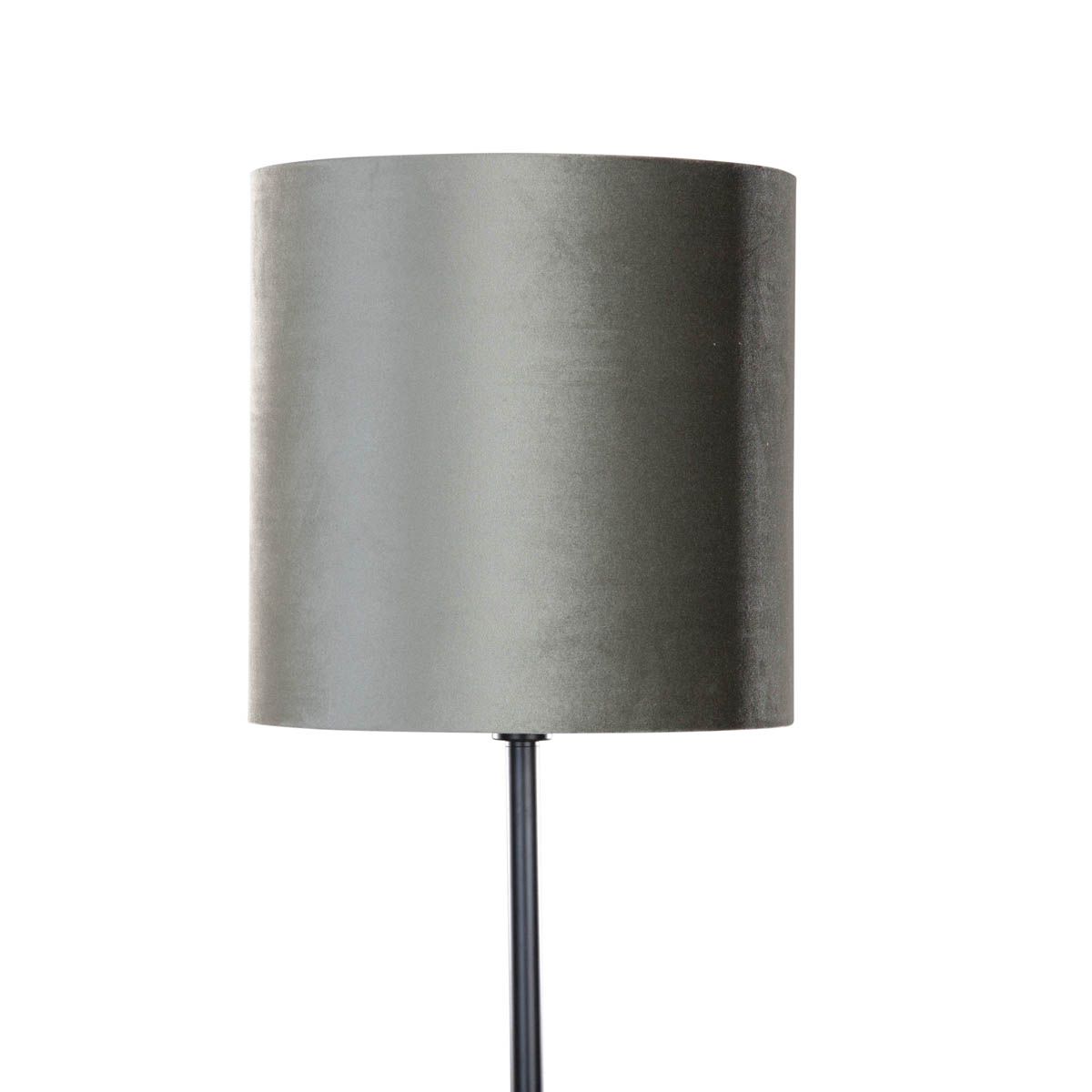 Vloerlamp zwart met velours kap groen 40cm - Simplo